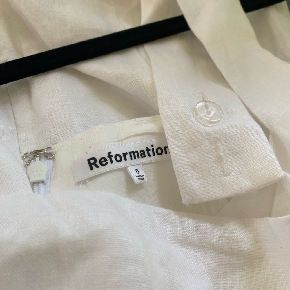 Reformation White Mini Dress 0 - Picture 5 of 9